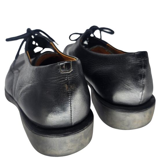 Sandro Moscoloni Shoes Mens 9 D Black Leather Vineyard Dress Oxfords Lace Up